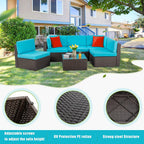 VONGRASIG 5 Piece All-Weather Patio Furniture Set with Ottoman
