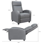 Homall Recliner Chair PU Leather Single Living Room Sofa Recliner