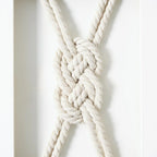 American Art Decor Naut Shore Framed Nautical Knots Wall Decor in Natural 3-piece set