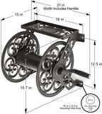 LIBERTY GARDEN 708 Steel Decorative Wall-Mount Hose Reel - Bronze