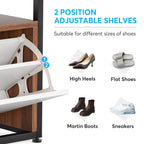 Entryway Coat Rack Shoe Bench Set, Industrial Hall Tree Coat Shoe Rack