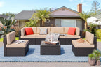 VONGRASIG 5 Piece All-Weather Patio Furniture Set with Ottoman
