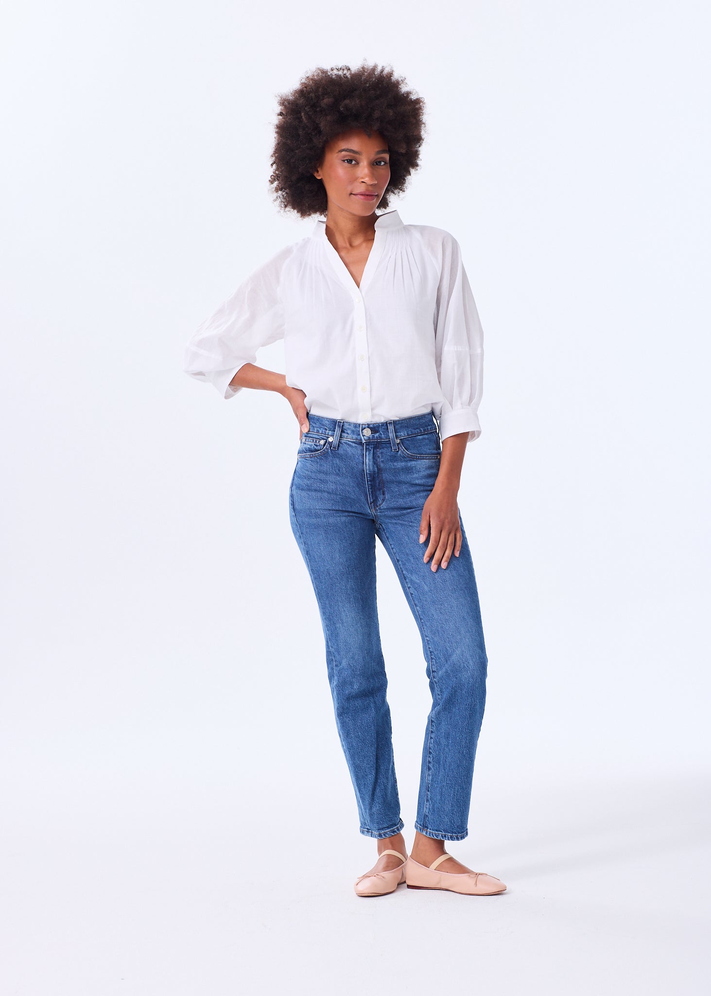 The Balloon Sleeve Button Down