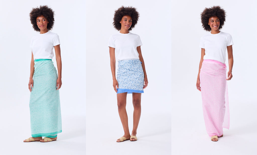 The Cotton Wrap / Pareo - Brush Strokes