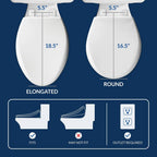 USPA 6800 Luxury Electric Bidet Seat for Elongated Toilets in White