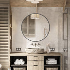 Modern Bathroom Wall Mounted Round Vanity Mirror