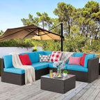 VONGRASIG 5 Piece All-Weather Patio Furniture Set with Ottoman