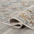 JONATHAN Y Brandy Bohemian Medallion Low-Pile Machine-Washable Cream/Terra Area Rug