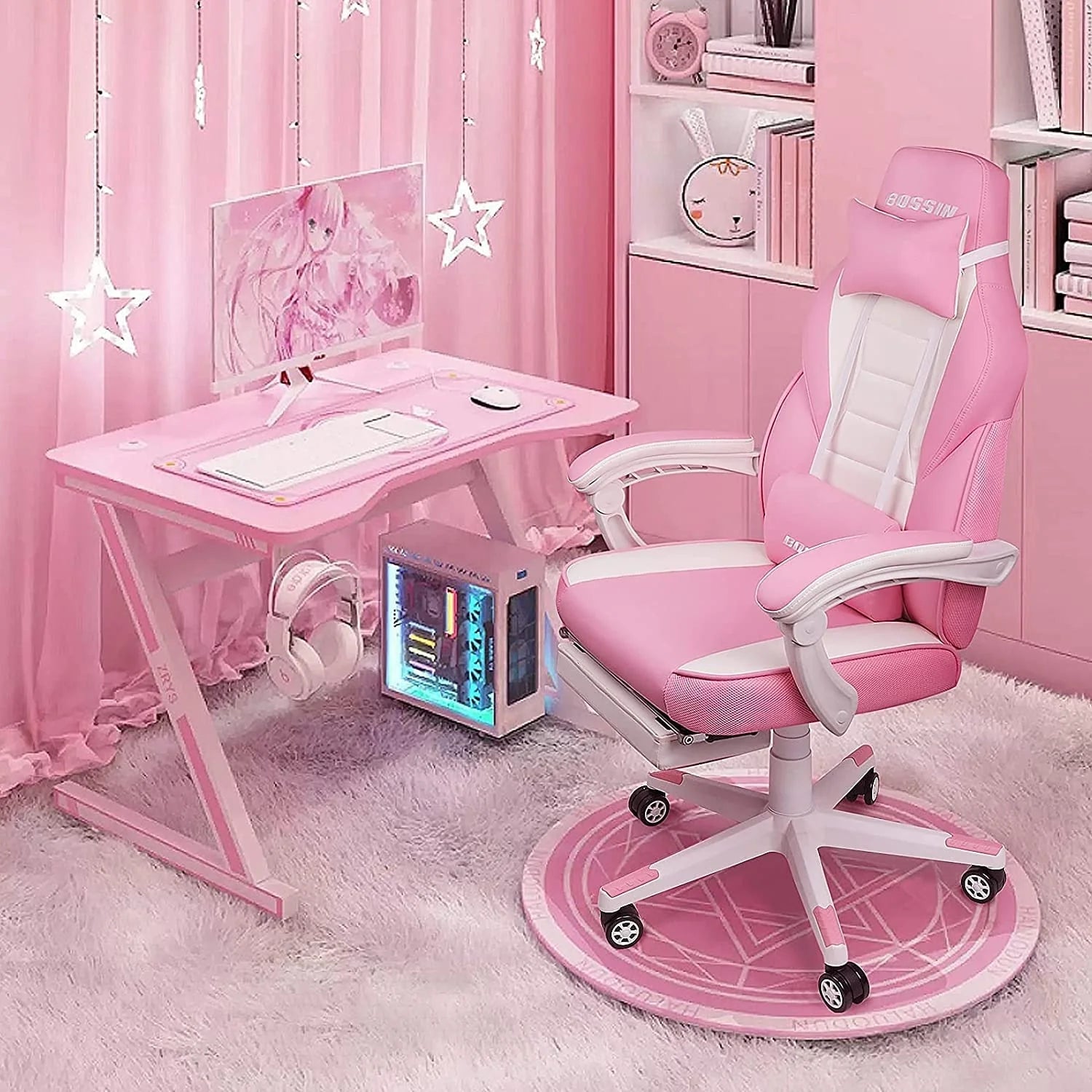 BOSSIN Racing Style Gaming Chair,300 lbs Big and Tall gamer chair High Back Computer Chair