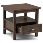 WYNDENHALL Norfolk SOLID WOOD 20 inch Wide Rectangle Transitional End Side Table - 20 inch Wide