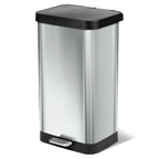 GLAD Stainless Steel 20 Gallon Step Trash Can with Odor Guard