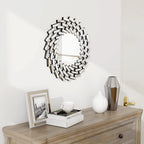 Sunburst Shape Wall Mirror Round Accent Mirror