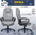 OFIKA Home Office Chair, 400LBS Big and Tall Computer Chair
