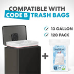 SIMPLI-MAGIC 13.2 Gallon Step Trash Can - Odor Control, Hands-Free
