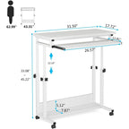 Portable Laptop Desk for Sofa and Bed, Height Adjustable Small Standing Table