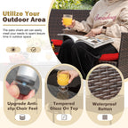 Homall 4 Pieces Outdoor Patio Furniture Sets Rattan Chair Wicker Set