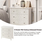 COZAYH Farmhouse Fully-Assembled Nightstand with 2-Drawer, Flower Motif End Table for Small Spaces, French Country