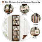 67 Tall Corner Shelf, Corner Bookshelf Bookcase Standing Shelving Unit