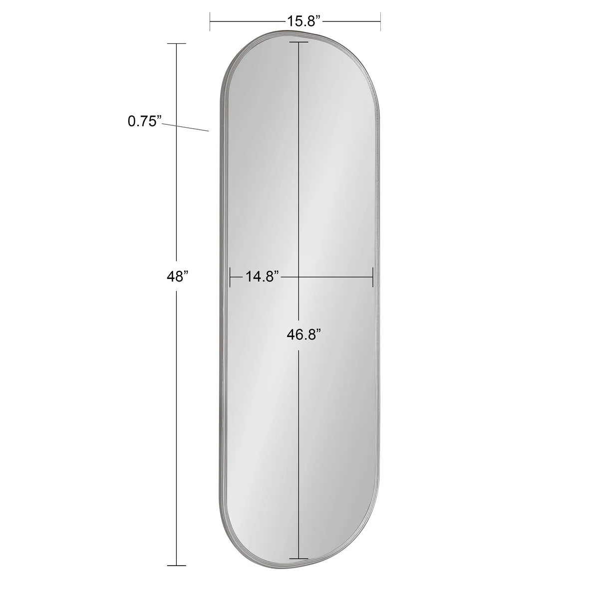 Kate and Laurel Caskill Capsule Framed Wall Mirror