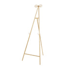 Metal Tall Adjustable Display Stand Floor 3 Tier Easel with Bow Top - Gold - Roche River Decor