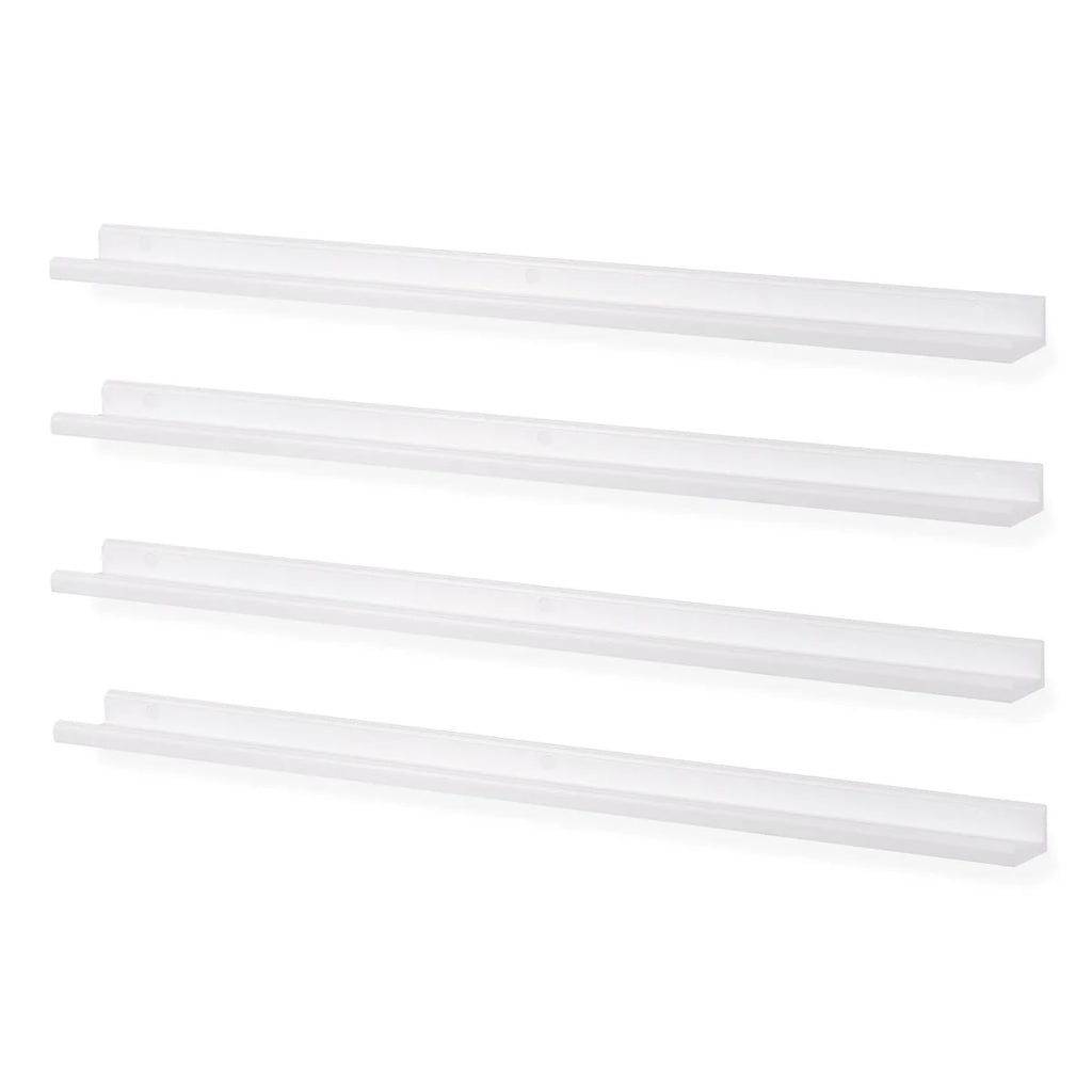 Wallniture Boston 46 Floating Shelves for Wall, Picture Ledge (Set of 4)