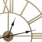 Sorbus Large Decorative Wall Clock, Analog Metal Clock, 24 Round (Gold)