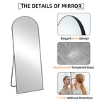 64x21 Full Length Floor Mirror with Stand Aluminum Alloy Frame,Wall-Mounted Mirror