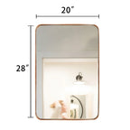 Wall Mirror Vanity Mirror Bathroom Mirror with Round Corner (1 Piece)