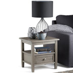 WYNDENHALL Norfolk SOLID WOOD 20 inch Wide Rectangle Transitional End Side Table - 20 inch Wide