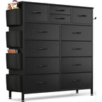 12 Drawer Dresser Fabric Tall Dressers for Bedroom Chest of Drawers