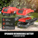 Alloyman 20V MAX Pole Hedge Trimmer with 2 Packs 2.0Ah Batteries & Charger