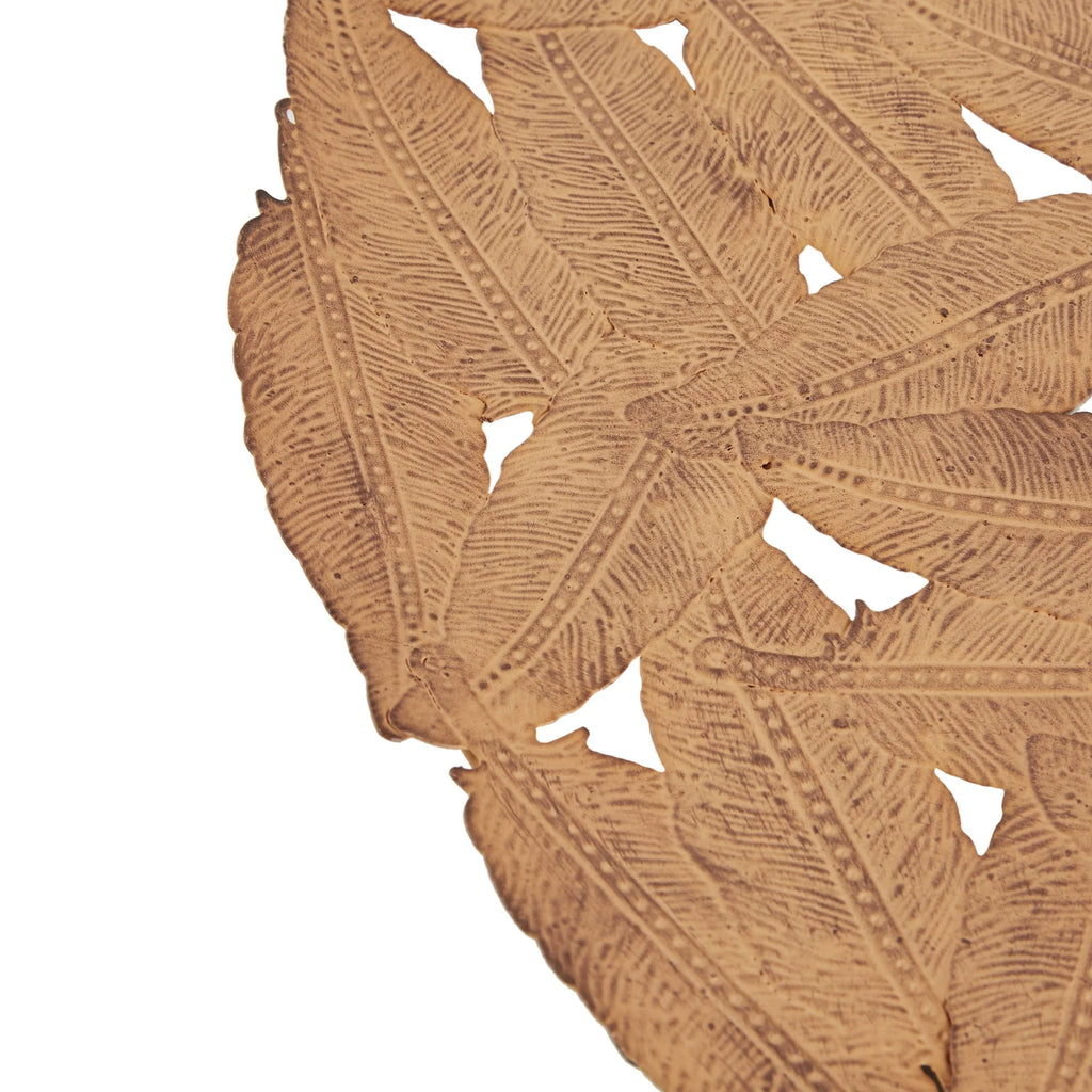 Madison Park Rosalie Textured Feather 3-piece Metal Disc Wall Decor Set