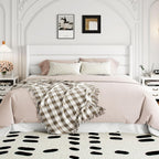 ALLEWIE Queen Size Lift Up Storage Bed with Wingback Headboard