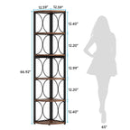 67 Tall Corner Shelf, Corner Bookshelf Bookcase Standing Shelving Unit