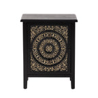 COZAYH Farmhouse Fully-Assembled Nightstand with 2-Drawer, Flower Motif End Table for Small Spaces, French Country