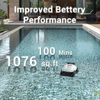 GOSVOR Pivot Cordless Robotic Pool Cleaner - Wall Climbing