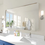 TOOLKISS Aluminum Alloy Round Corner Frame Vanity Mirror