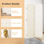 Room Divider 6 FT Tall Weave Fiber Freestanding Privacy Screen Folding Screen