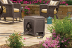 Wicker Garden Hose Reel Lightweight Portable Hands Free Water Powered Retractable Hose Reel