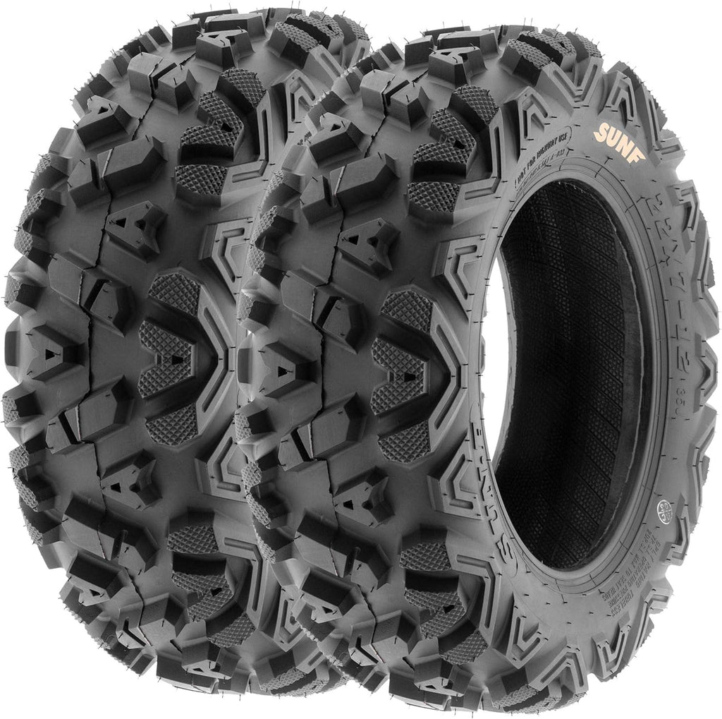 SUNF Power.I ATV UTV All-Terrain Tires Set of 4 25X8-12 25X10-12