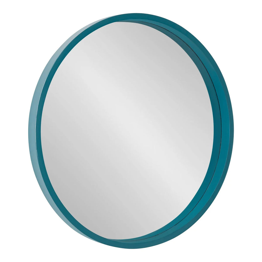 Kate and Laurel Travis Round Wood Accent Wall Mirror