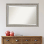 Beveled Bathroom Wall Mirror - Parlor Silver Frame