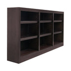 Concepts in Wood Triple Wide Wood Bookcase, 9 Shelf, 36 inch Tall
