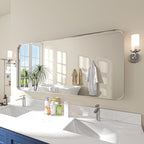 TOOLKISS Aluminum Alloy Round Corner Frame Vanity Mirror