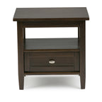 WYNDENHALL Norfolk SOLID WOOD 20 inch Wide Rectangle Transitional End Side Table - 20 inch Wide