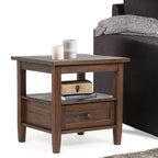 WYNDENHALL Norfolk SOLID WOOD 20 inch Wide Rectangle Transitional End Side Table - 20 inch Wide