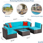 VONGRASIG 5 Piece All-Weather Patio Furniture Set with Ottoman