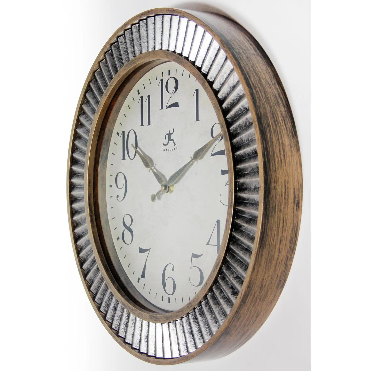 Ruche Rustic Industrial 16-inch Wall Clock by Infinity Instruments - 16 x 2 x 16