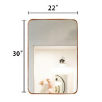 Wall Mirror Vanity Mirror Bathroom Mirror with Round Corner (1 Piece)