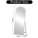 64x21 Full Length Floor Mirror with Stand Aluminum Alloy Frame,Wall-Mounted Mirror